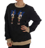 Black Fairy Tale Brocade Zipper Sweater