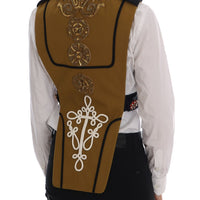 Yellow Crystal Cross Vest Jacket