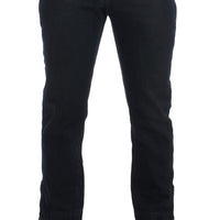 Blue Cotton Slim Pants Denim Jeans