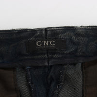 Blue Cotton Slim Pants Denim Jeans