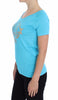 Blue Crew-neck Studded T-shirt