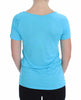 Blue Crew-neck Studded T-shirt