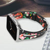 Genuine Leather Floral Apple Watch Band 38mm 40mm Series 5 4 3 2 1