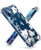 Clear Floral Case iPhone 12 and iPhone 12 Pro 6.1in 2020, Flexible TPU Shockproof