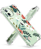 Clear Floral Case iPhone 12 and iPhone 12 Pro 6.1in 2020, Flexible TPU Shockproof