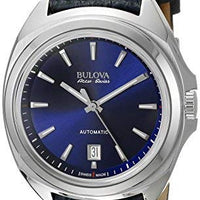 Bulova Accu Swiss Men's 63B185 Mechanical Hand Wind Blue Bezel Watch