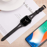 Genuine Leather Floral Apple Watch Band 38mm 40mm Series 5 4 3 2 1