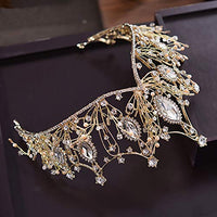 Santfe 3.7 '' Baroque Gold Silver Rhinestone Bridal Hair Jewelry - Hull Hill