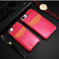 iPhone PU Leather Vertical Flip Multi Cardholder Case