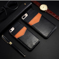 iPhone PU Leather Vertical Flip Multi Cardholder Case