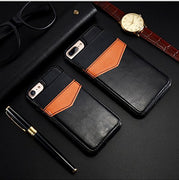 iPhone PU Leather Vertical Flip Multi Cardholder Case