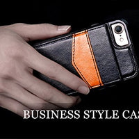 iPhone PU Leather Vertical Flip Multi Cardholder Case
