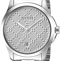 Gucci Swiss Quartz Stainless Steel Dress Silver Dial Men's Watch YA126459
