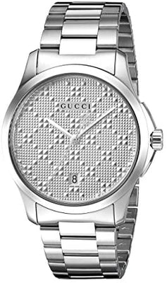 Gucci Swiss Quartz Stainless Steel Dress Silver Dial Men's Watch YA126459