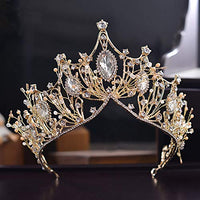 Santfe 3.7 '' Baroque Gold Silver Rhinestone Bridal Hair Jewelry - Hull Hill