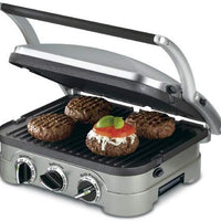 Cuisinart 5-in-1 Griddler, GR-4N, Silver with Silver/Black Dials