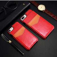 iPhone PU Leather Vertical Flip Multi Cardholder Case