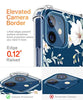 Clear Floral Case iPhone 12 and iPhone 12 Pro 6.1in 2020, Flexible TPU Shockproof