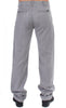 Gray Stretch Regular Straight Fit Pants