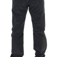 Black Corduroy Cotton Straight Fit Pants