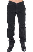 Black Corduroy Cotton Straight Fit Pants