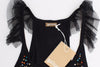 Black sequin embellished top