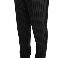 Gray Wool Black Stripe Regular Trousers Pant