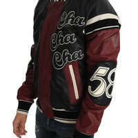 Leather Club Lounge Black Red Jacket