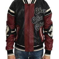 Leather Club Lounge Black Red Jacket