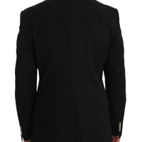Black Wool MARTINI Coat of Arms Blazer Jacket