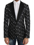 Black Silk Jazz Guitar Blazer Jacket