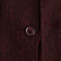 Bordeaux Wool Blend Two Button Blazer
