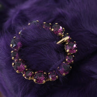 Purple Xiangao Fur Crystal Mules