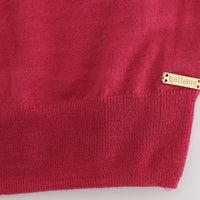 Pink wool knit top