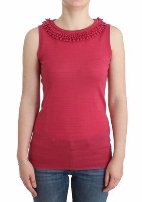 Pink wool knit top