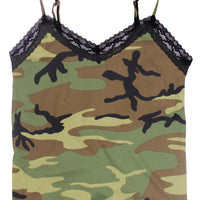 Women Lace Trimmed Camo Camisole