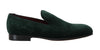 Green Suede Leather Slippers Loafers