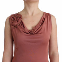 Pink top sleeveless blouse