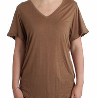 Brown shortsleeved top