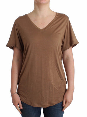 Brown shortsleeved top