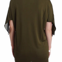 Green shortsleeved blouse top