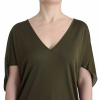 Green shortsleeved blouse top