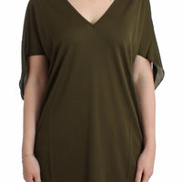 Green shortsleeved blouse top