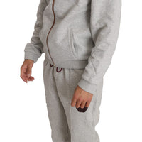 Gray Cotton Sweater Pants Tracksuit