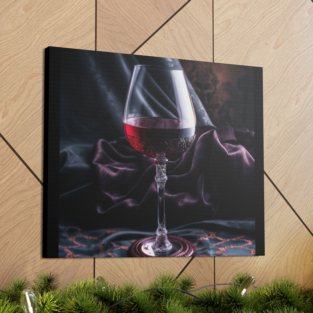 Red Wine in a Fancy Glass on Canvas Gallery Wraps