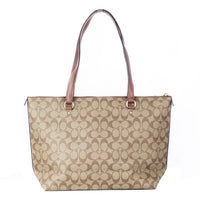 Signature Coated Canvas and Leather Gallery Tote Handbag