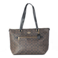 Signature Coated Canvas and Leather Gallery Tote Handbag