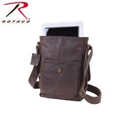 Brown Leather Military Tech Bag