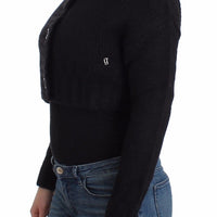 Black cropped cardigan