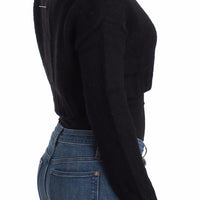 Black cropped cardigan